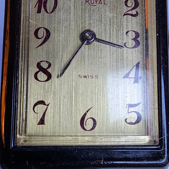 Mount Royal Watch Windup Vintage MCM Womens Brown  Acrylic Lucite Working - Picture 13 of 13